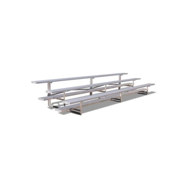 Gt Grandstands By Ultraplay 2 Row National Rep Aluminum Bleacher, 21' Long, Single Footboard NB-0221ASTD - main